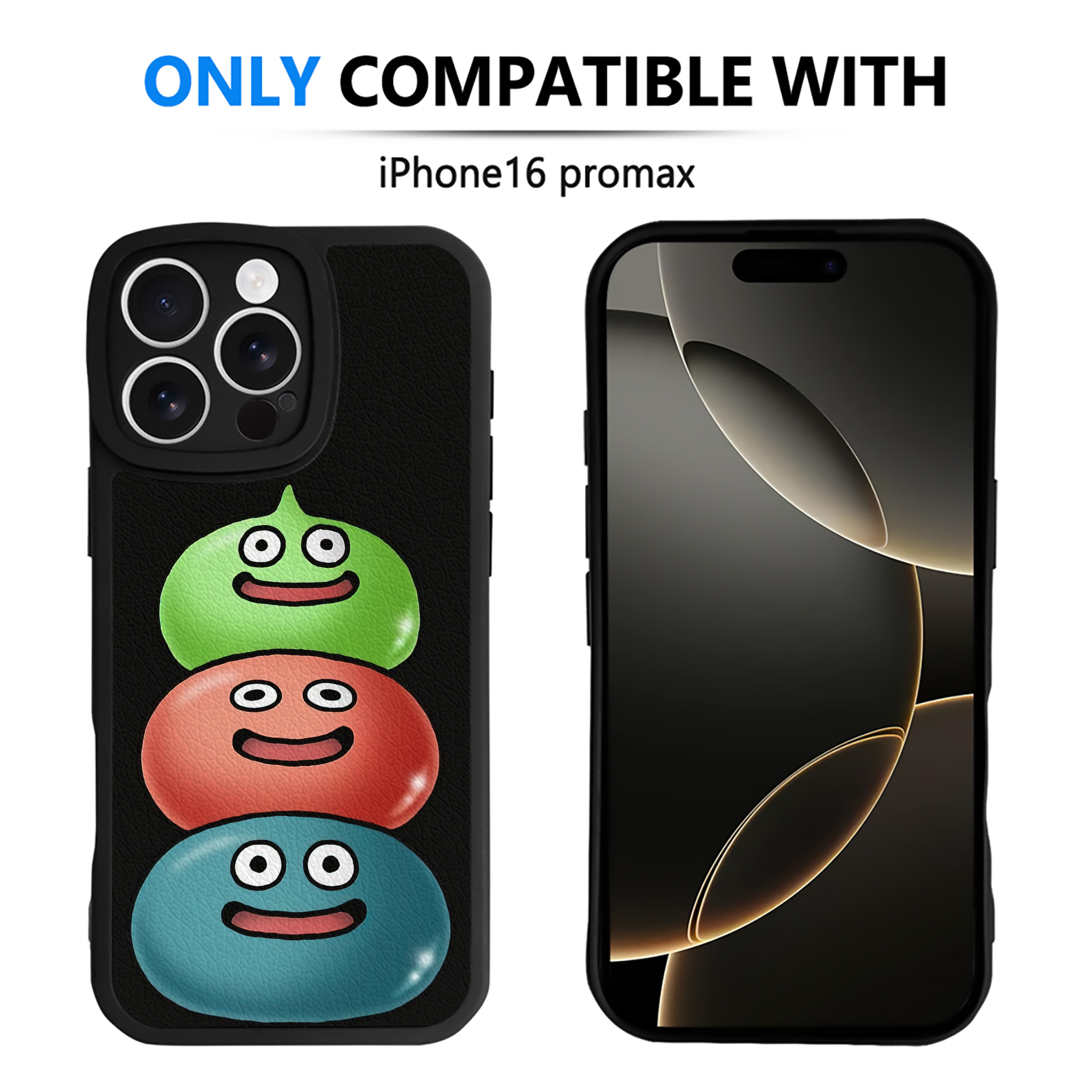 （画像用） ドラゴンクエスト Doragon Kuesuto Dragon Quest 【iPhone 16シリーズ対応】シリコンスマホケース（レザー調） 材質：シリコン